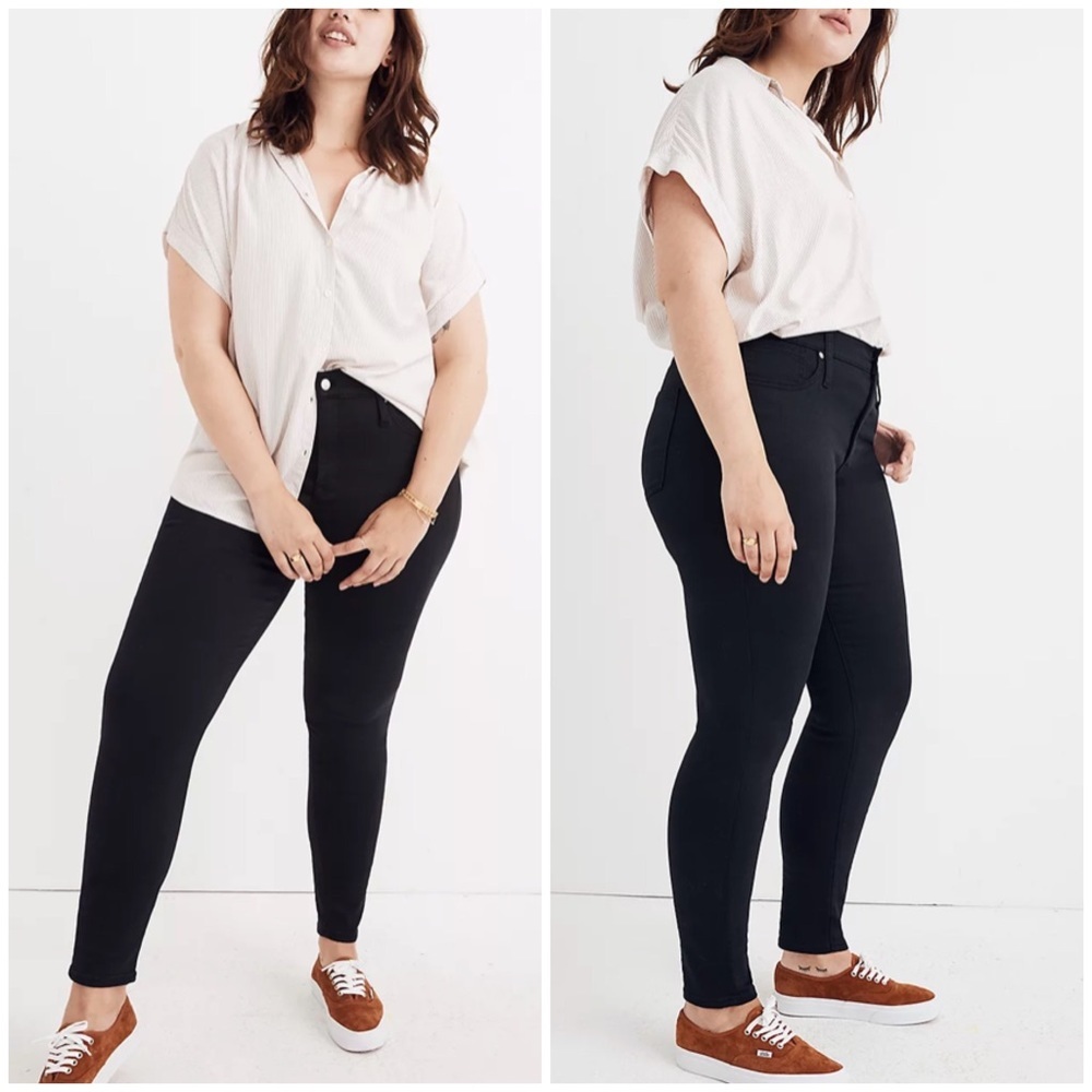 NWT Madewell 9” Skinny Jeans Tencel 37 Black mid rise J6547 Plus Size 24